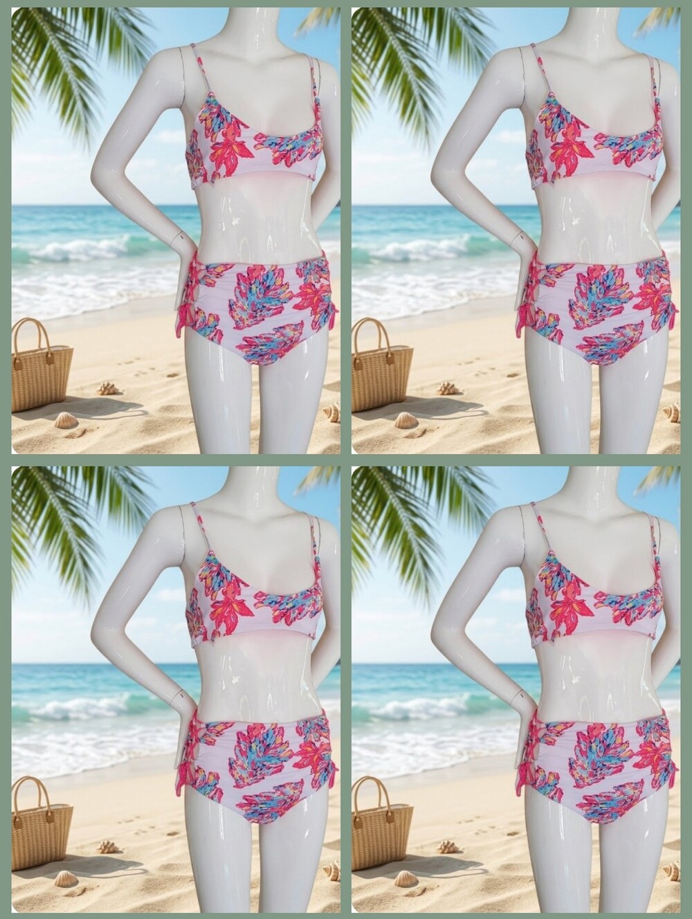 NEW Pink Floral Two-Piece Swim Set